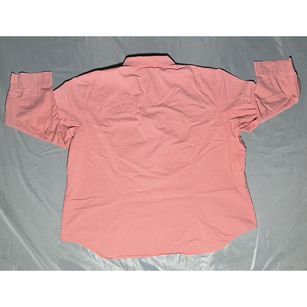 Lands' End button-down shirt Pink and white gingham/check Size 18 - Picture 2 of 9